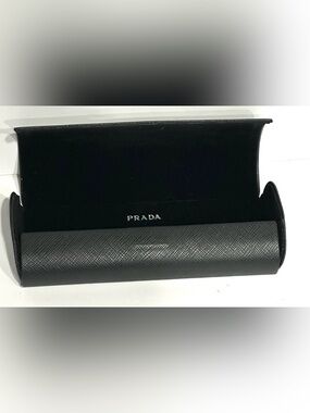 PRADA AUTHENTIC EYEGLASSES SUNGLASSES OPTICAL BLACK CASE VELVET
